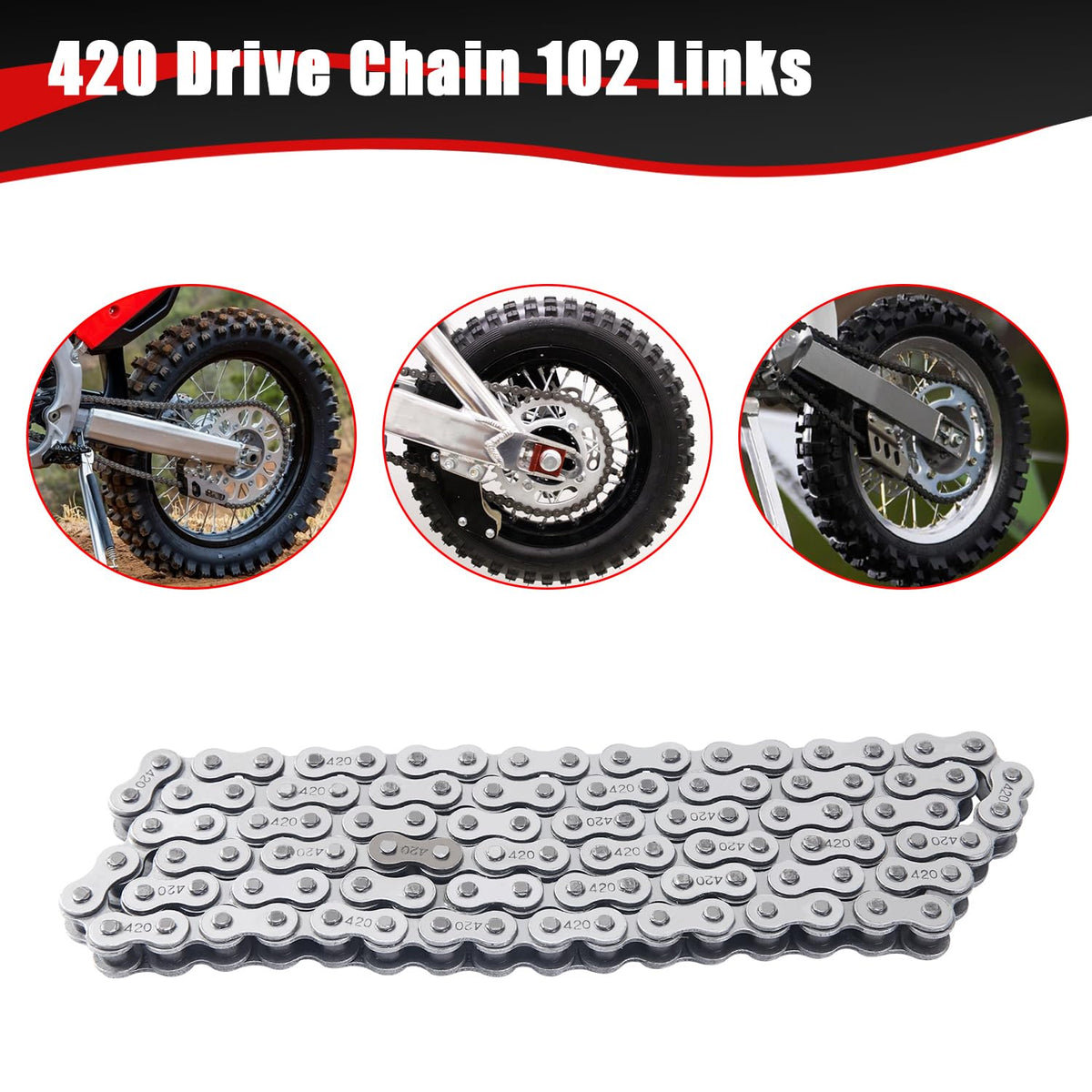 KAMIER kit laid out with chain breaker and multiple master links for flexibility