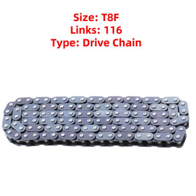 KAMIER full 116-link chain laid flat to display length and construction benefits
