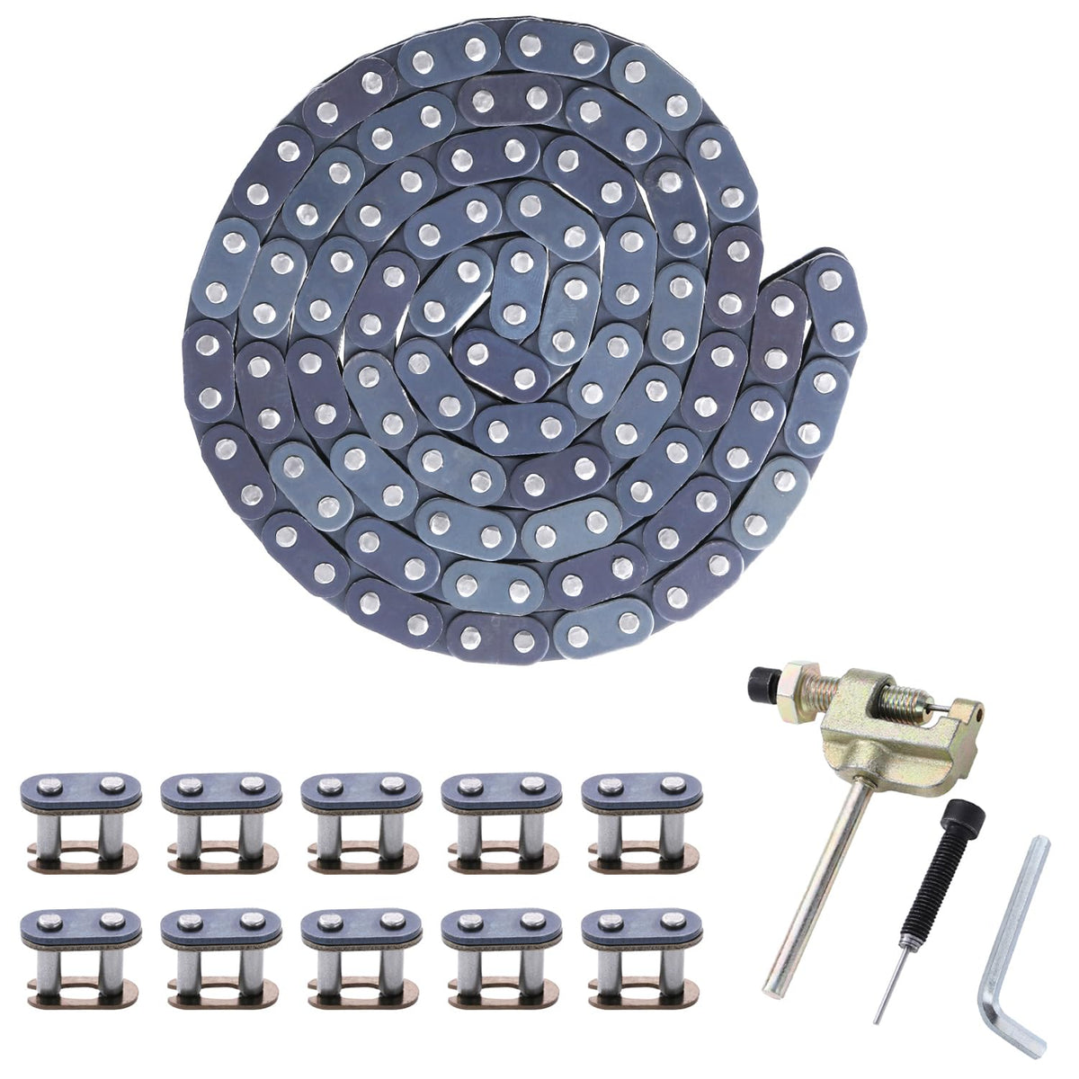 KAMIER front packaging showing chain kit and included tools, ready to install