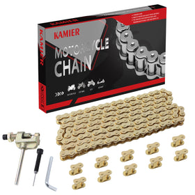 KAMIER front packed kit showing chain, master links and breaker tool for quick repair