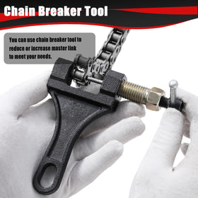 KAMIER chain installed on a dirt bike rear sprocket demonstrating fit and reliable drivetrain benefit
