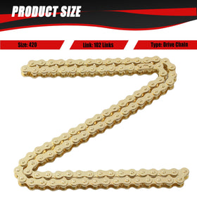 KAMIER chain installed on mini dirt bike showing proper fit benefit