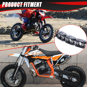 KAMIER chain installed on a pocket bike drivetrain demonstrating correct fitment