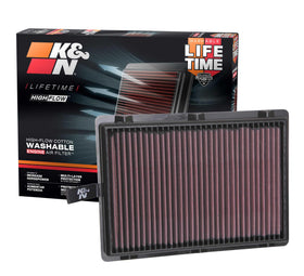 K&N filter front view showing shape and fit for easy installation