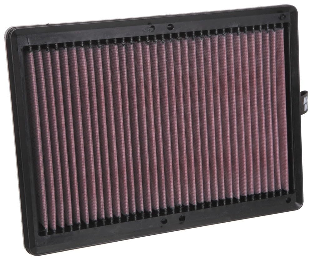 K&N filter installed in factory airbox demonstrating direct drop-in fit