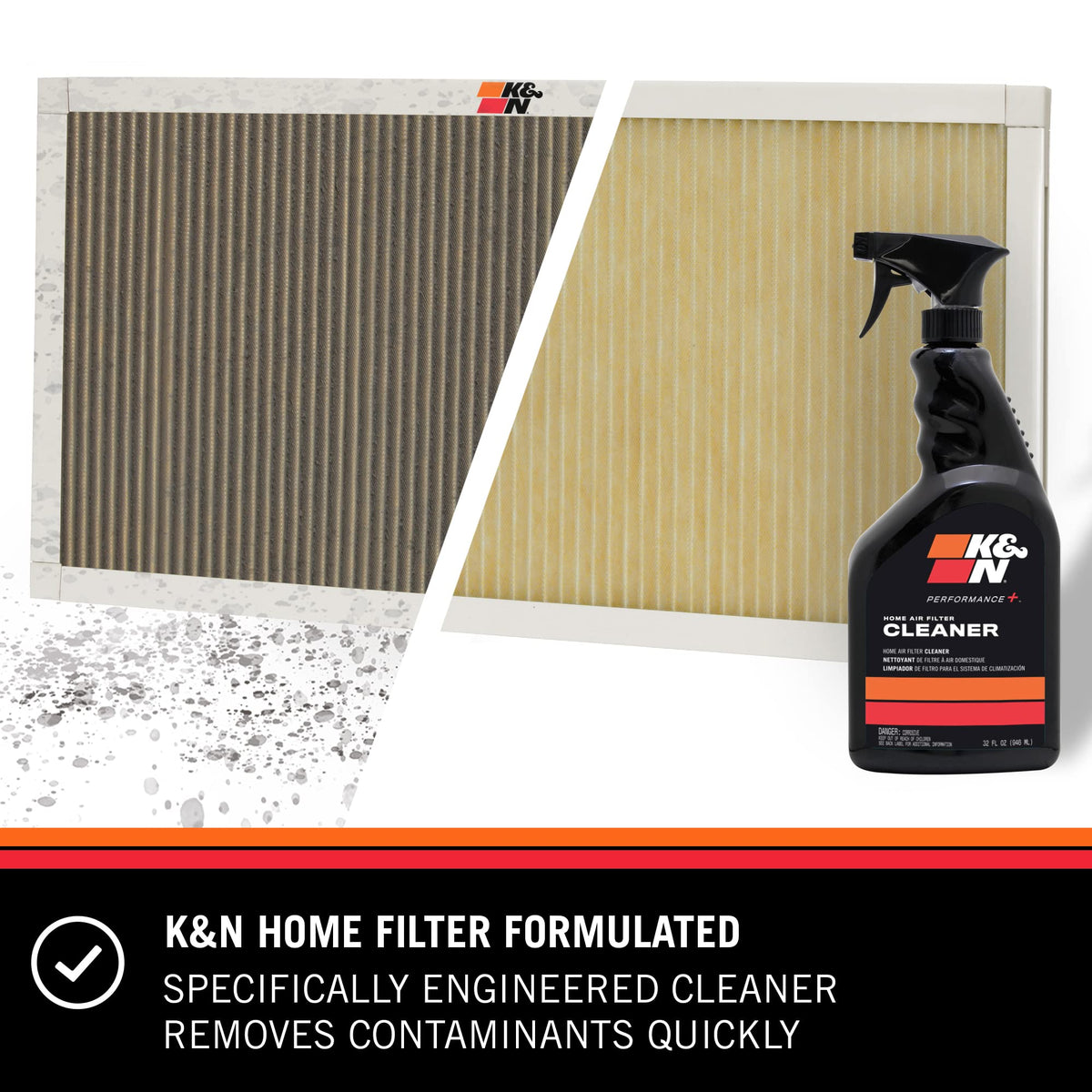 K&N close-up of nozzle and label highlighting accurate application benefit