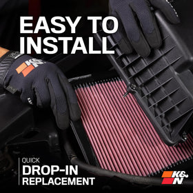 K&N filter with cleaning kit representing easy maintenance