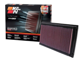 K&N front view of filter showing shape and fit for quick upgrade benefit