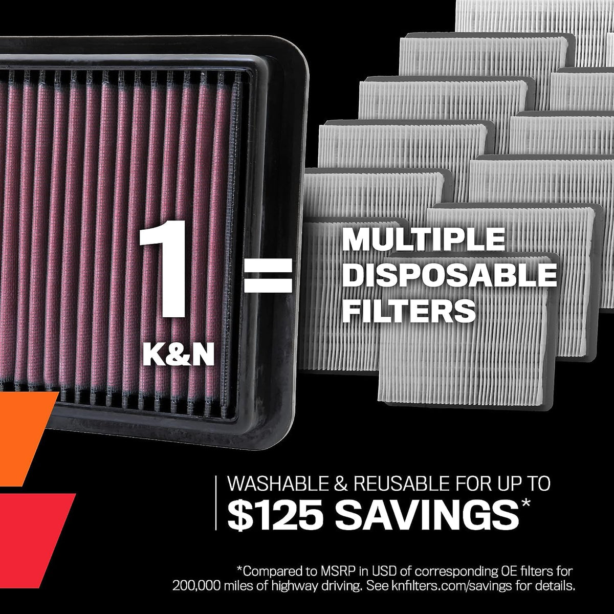 K&N filter in offroad truck demonstrating durability and cleaner intake