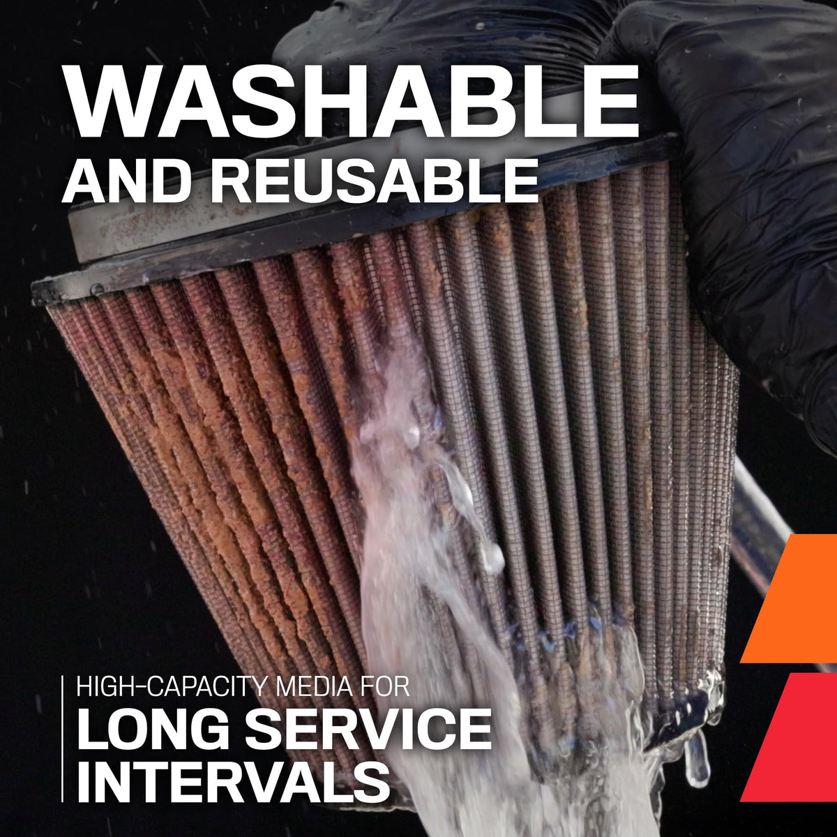 K&N filter installed in factory air box ensuring correct fitment