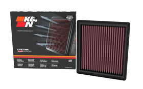 K&N front view of 33-5140 filter showing shape and fit benefit