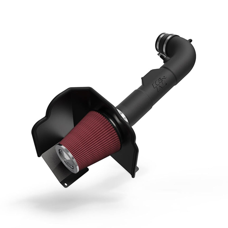 K&N front view assembled intake showing full system and fit