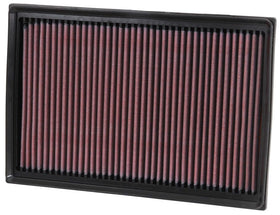 K&N filter installed in factory airbox improving intake flow