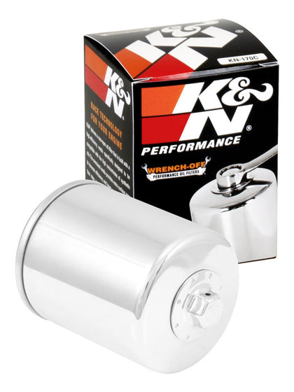 K&N KN-170C front view showing robust canister and gasket for reliable fit