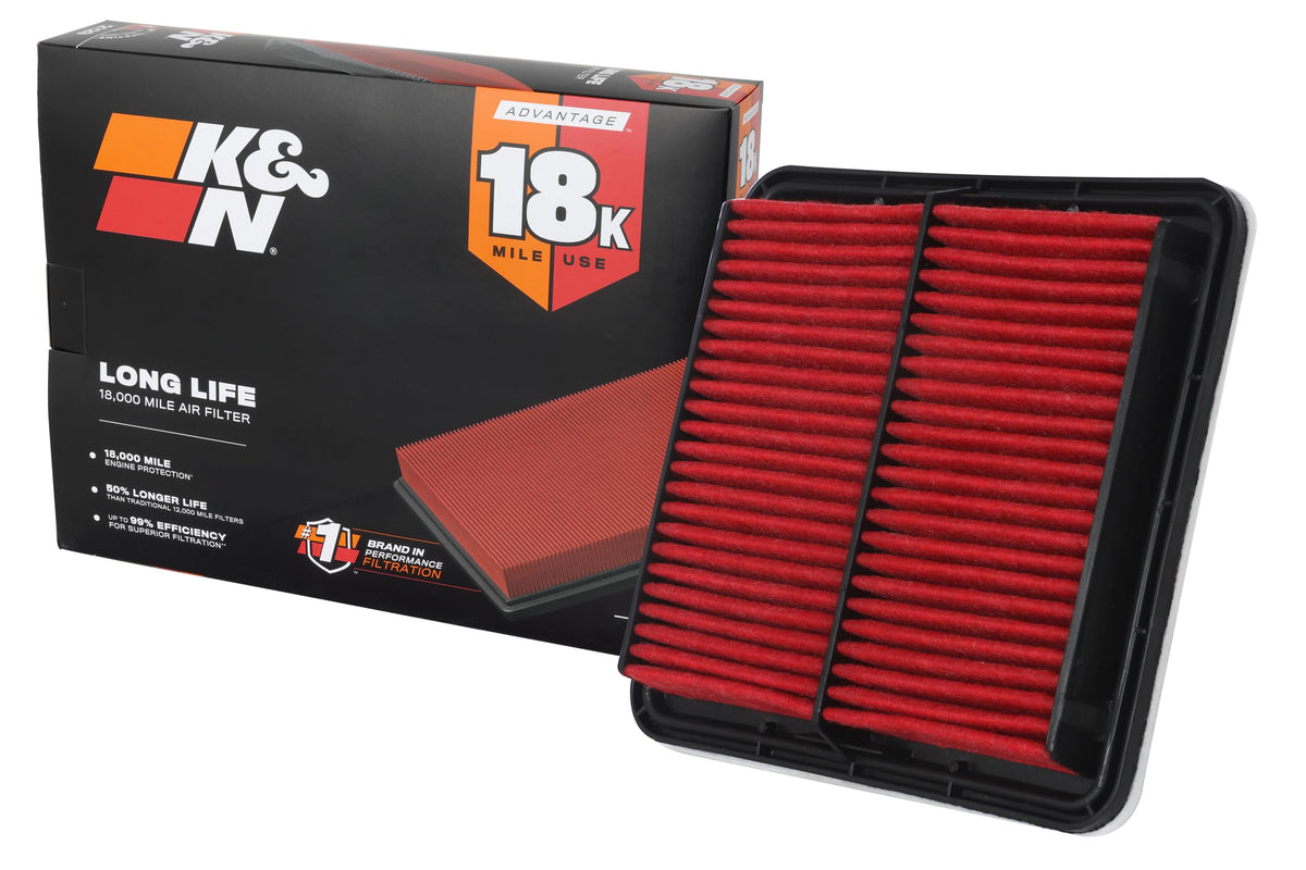 K&N KNA-2304 front packaging showing model and fitment benefits