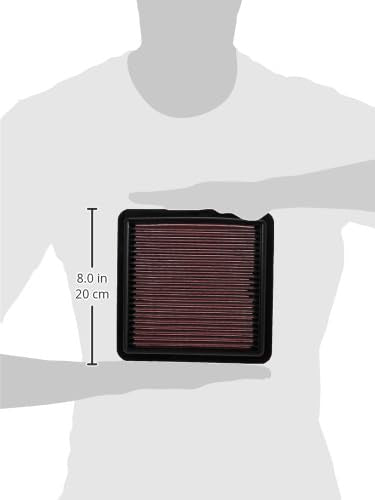 K&N side profile demonstrating exact fitment into factory air box for easy installation