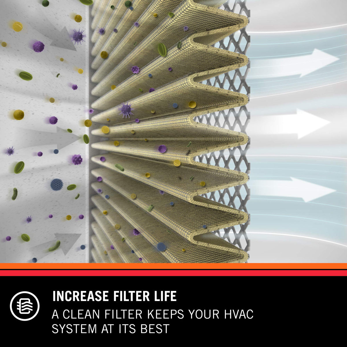 K&N cleaner being sprayed on a home air filter for fast contaminant removal