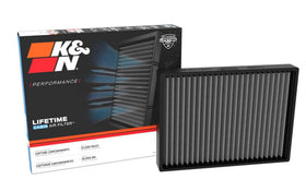 K&N VF2080 front packaging showing washable cabin filter benefit