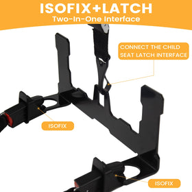 KANGIKX in use with child seat showing stable attachment and peace of mind