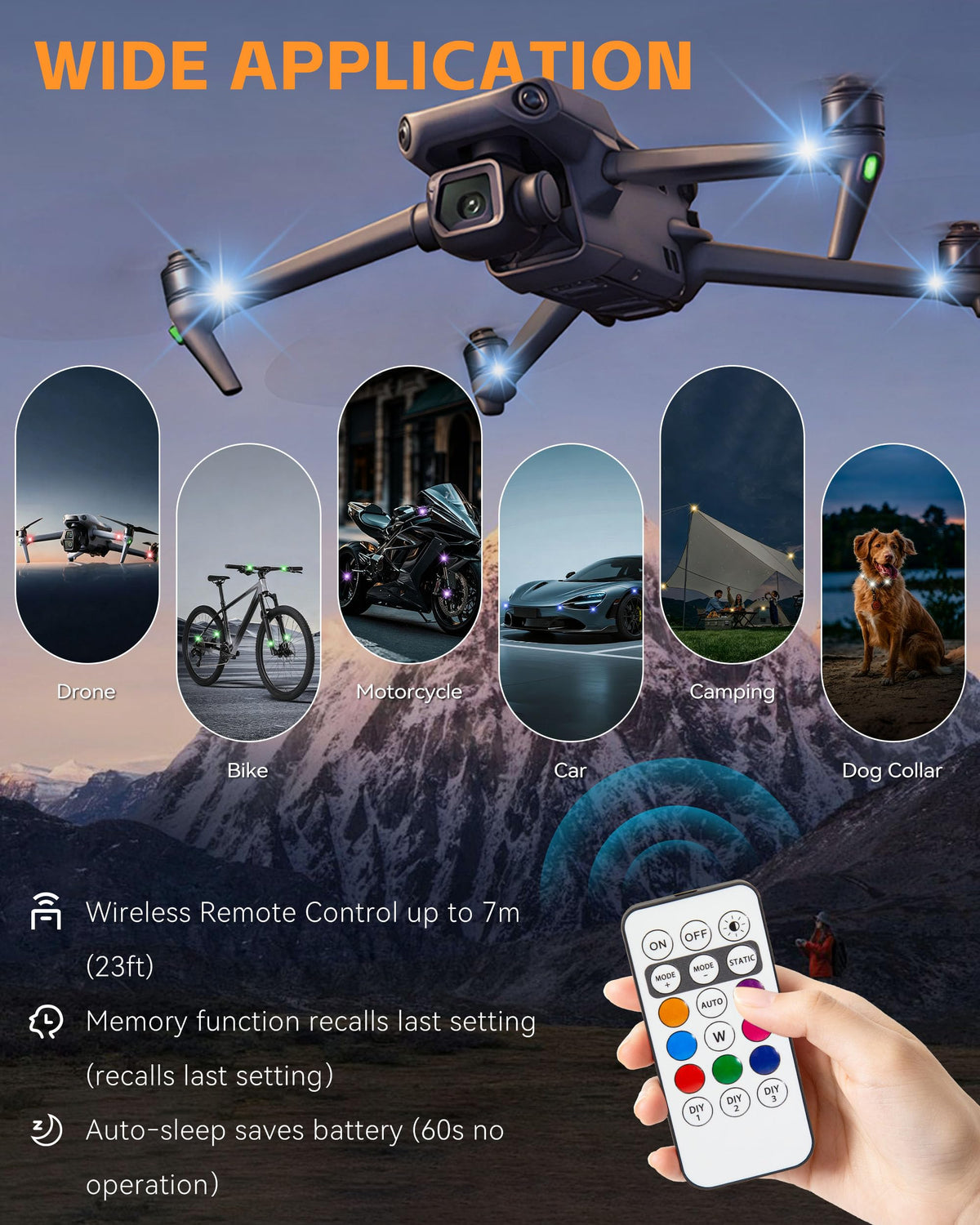 KANGIKX remote in hand showing fast mode and color control