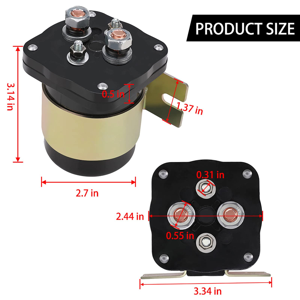 KanSmart top terminals image highlighting heavy studs for secure high-current connections