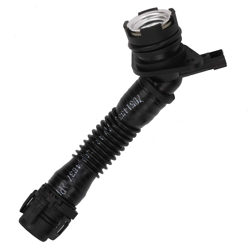 KanSmart crankcase vent hose installed on BMW engine illustrating direct-fit replacement