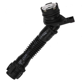 KanSmart crankcase vent hose installed on BMW engine illustrating direct-fit replacement