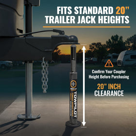 KANU GOODS TowPilot installed with trailer and hitch showing compatibility with weight distribution systems
