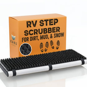KANU GOODS front view on RV step showing secure fit and protection