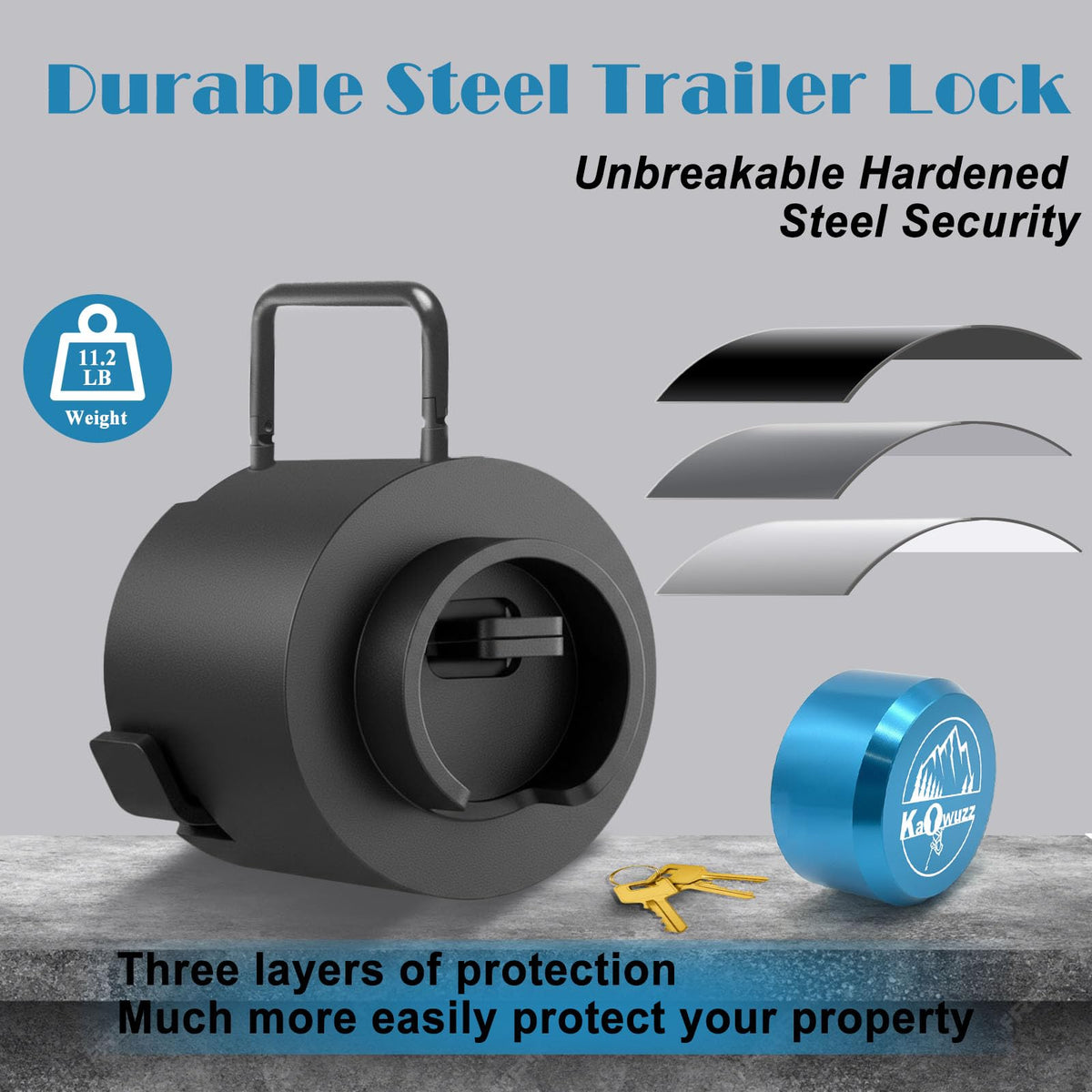 Kaowuzz hardened housing texture detail showing drill-resistant protection