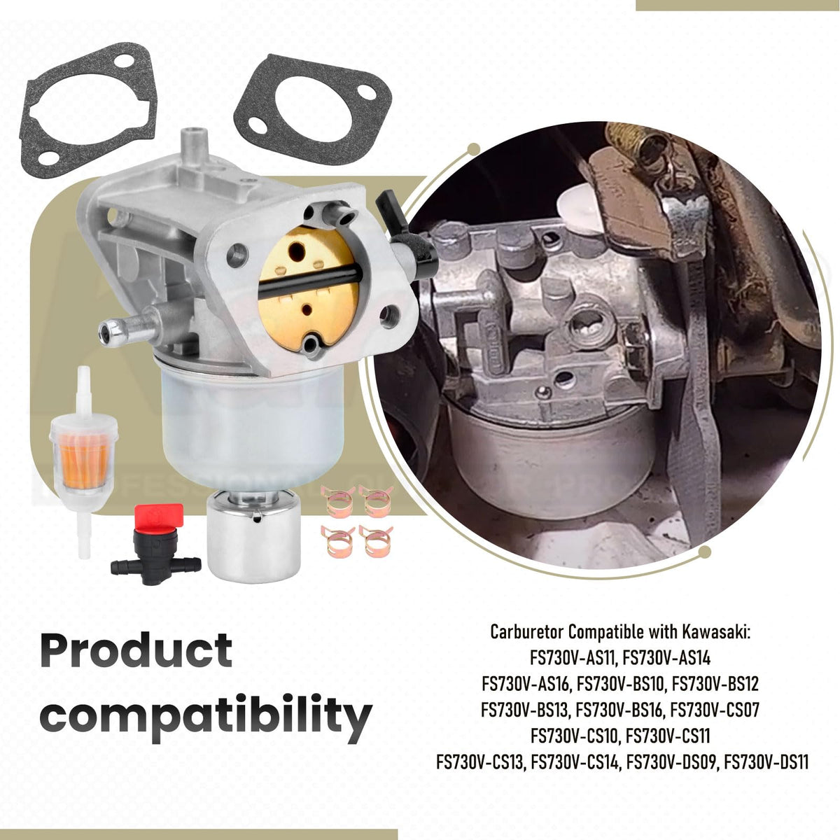 Karbay carburetor scale comparison demonstrating compact size benefit