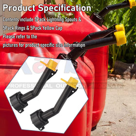 Karbay nozzle installed on a 4 gal can demonstrating proper fit