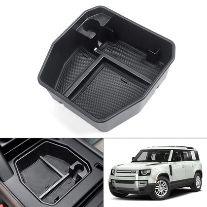 Karltys front view of center console organizer showing neat fit and easy access
