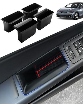 Karltys front door tray packaging showing contents and model fit benefits