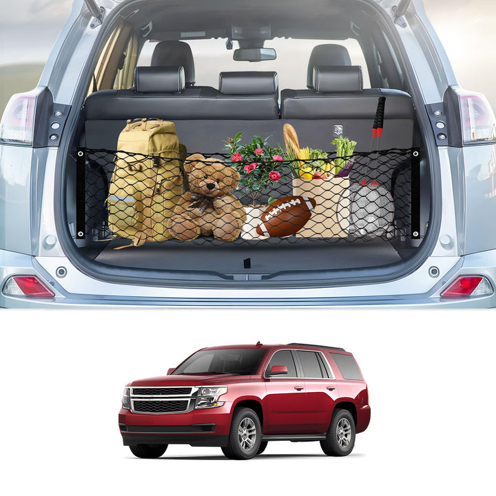 Karltys front packaging showing fit and features for Tahoe/Yukon, easy installation benefit