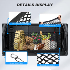 Karltys carabiners and plastic hooks detail for secure anchoring