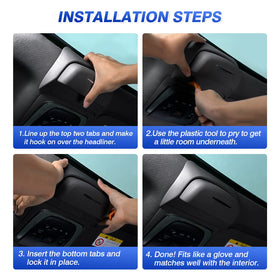 Karltys lifestyle in-car scene keeping glasses accessible and tidy
