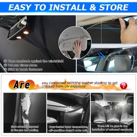 Karltys sun shades on parked Corolla Cross offering privacy and interior protection