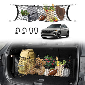 Karltys lifestyle trunk on roadtrip with net — keeps luggage organized