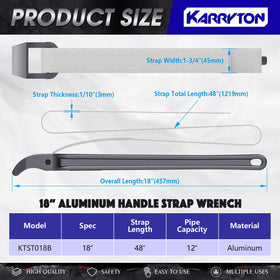 KARRYTON close-up of 48-inch nylon strap weave for strong grip