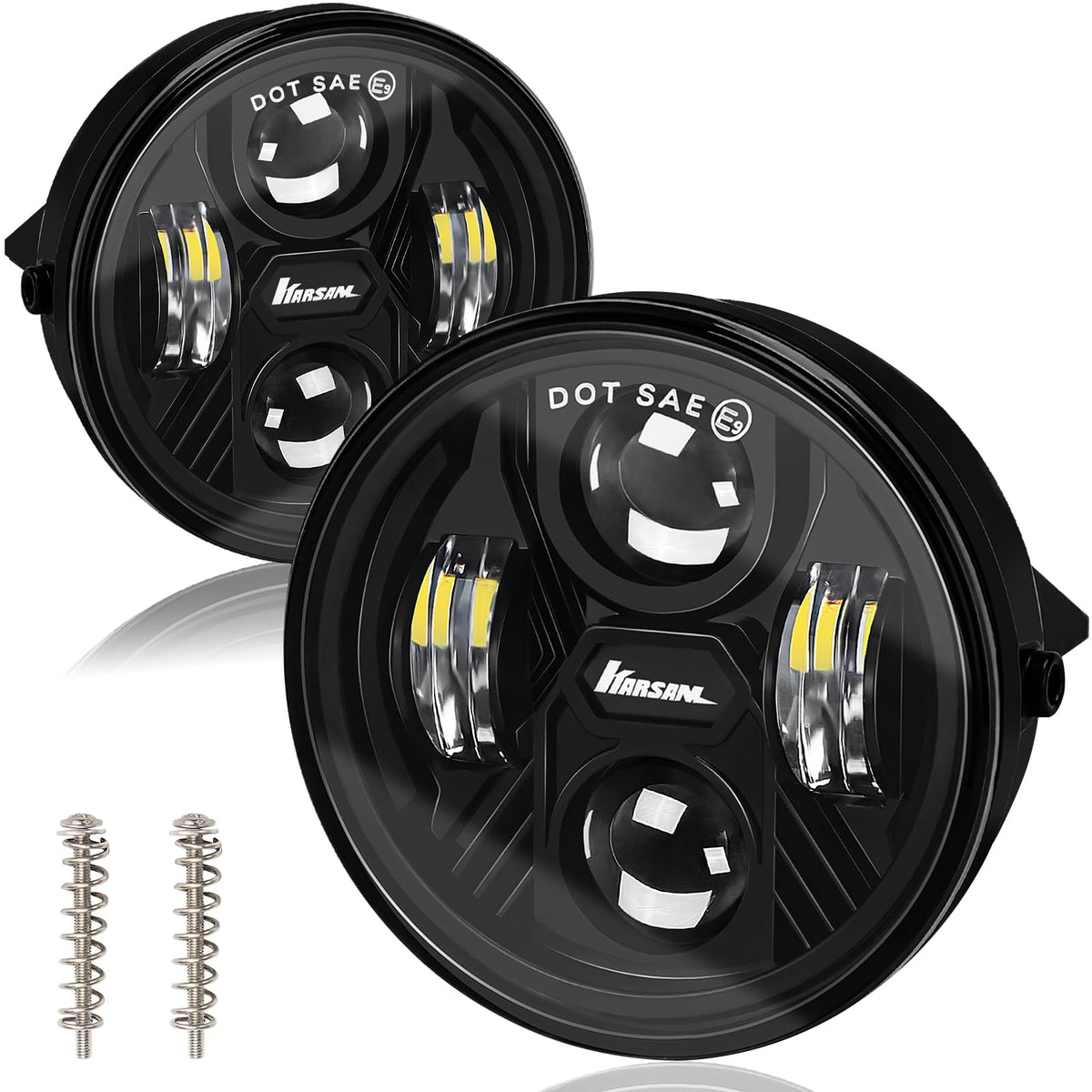 KARSAM front-facing assembly showing modern round design and brighter visibility