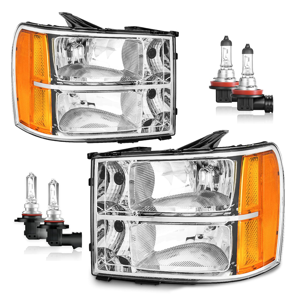 KarSpareHub front assembly for GMC Sierra shows OEM fit and restored styling benefit