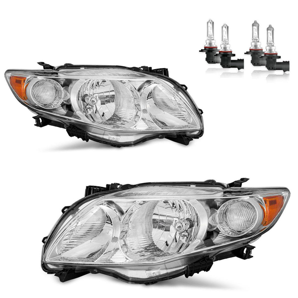 KarSpareHub headlight assembly front view showing exact fit and restored appearance