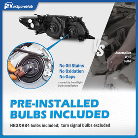 KarSpareHub headlight rear view showing plug-and-play connectors and mounting points