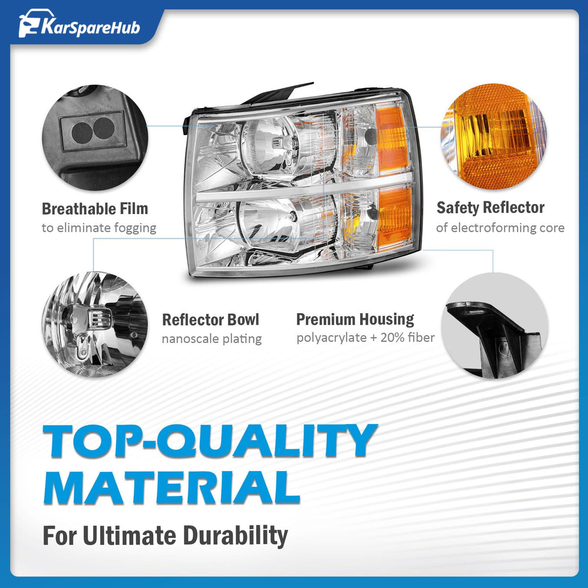 KarSpareHub installed on Silverado driver side restoring factory look