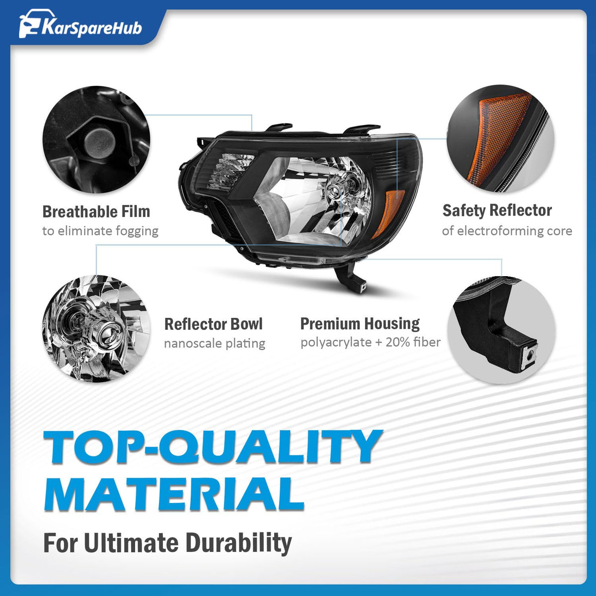 KarSpareHub installed on Toyota Tacoma demonstrating restored lighting