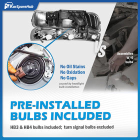 KarSpareHub headlights installed on Silverado giving improved restored look