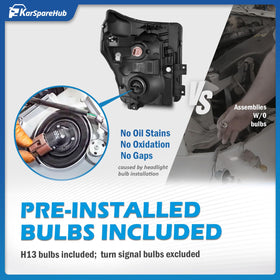 KarSpareHub headlight installed on Ford Super Duty showing factory fit benefit