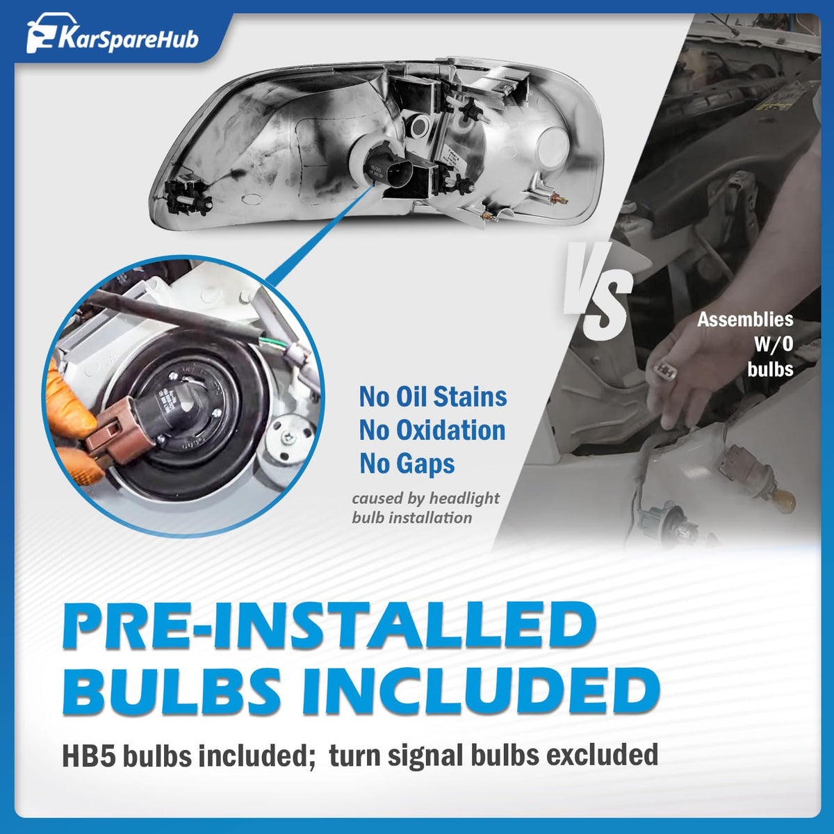 KarSpareHub headlight beside ruler showing correct OEM dimensions