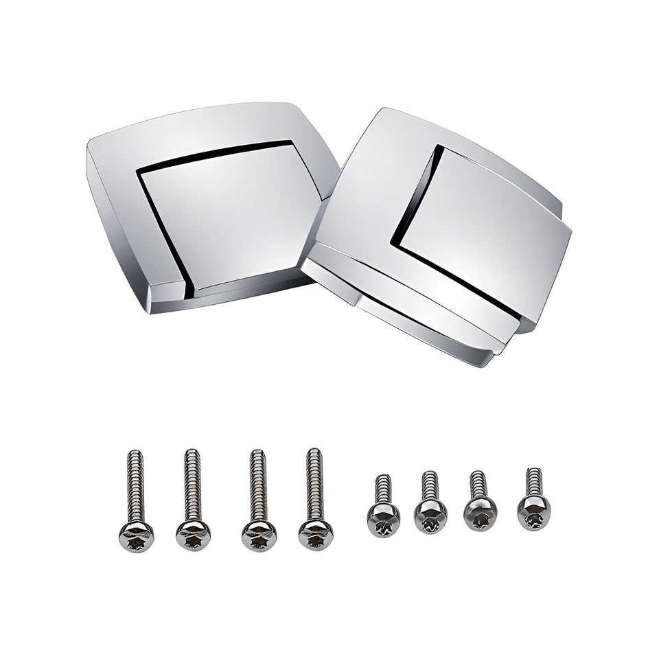 KASIMT chrome tour pack latches front view showing replacement styling benefit